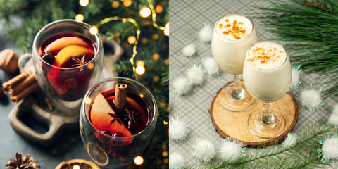 mulled wine and eggnog
