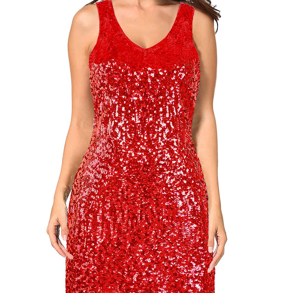 Sequin Dress in Red