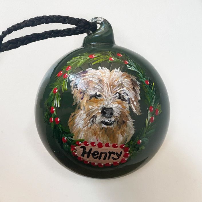 Custom Hand-Painted Pet Ornament by Ashley Myers