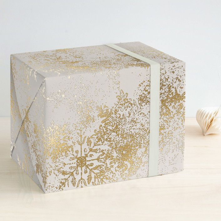 Snow Flurries Wrapping Paper by Leah Bisch