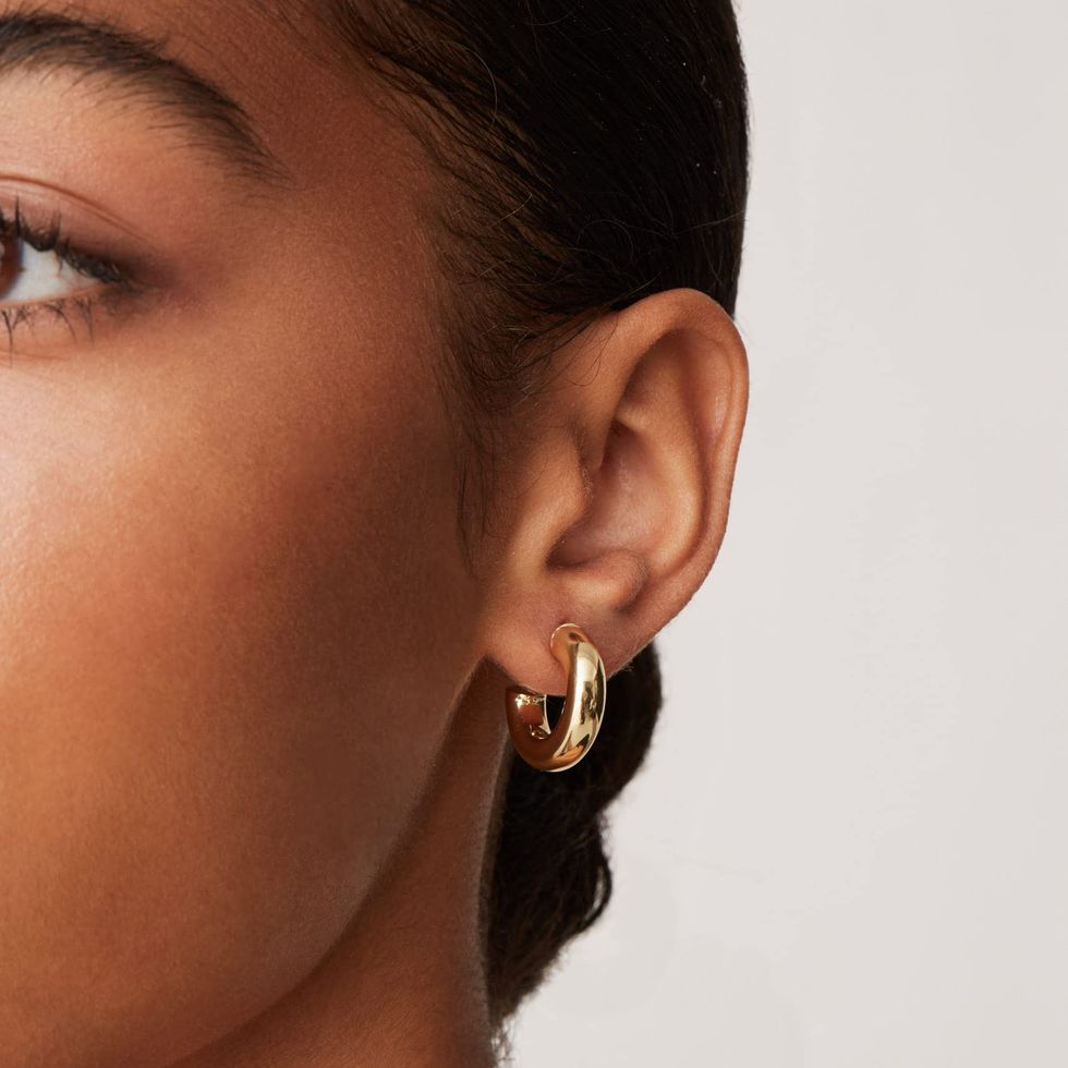 Gold-Plated Chunky Hoops 