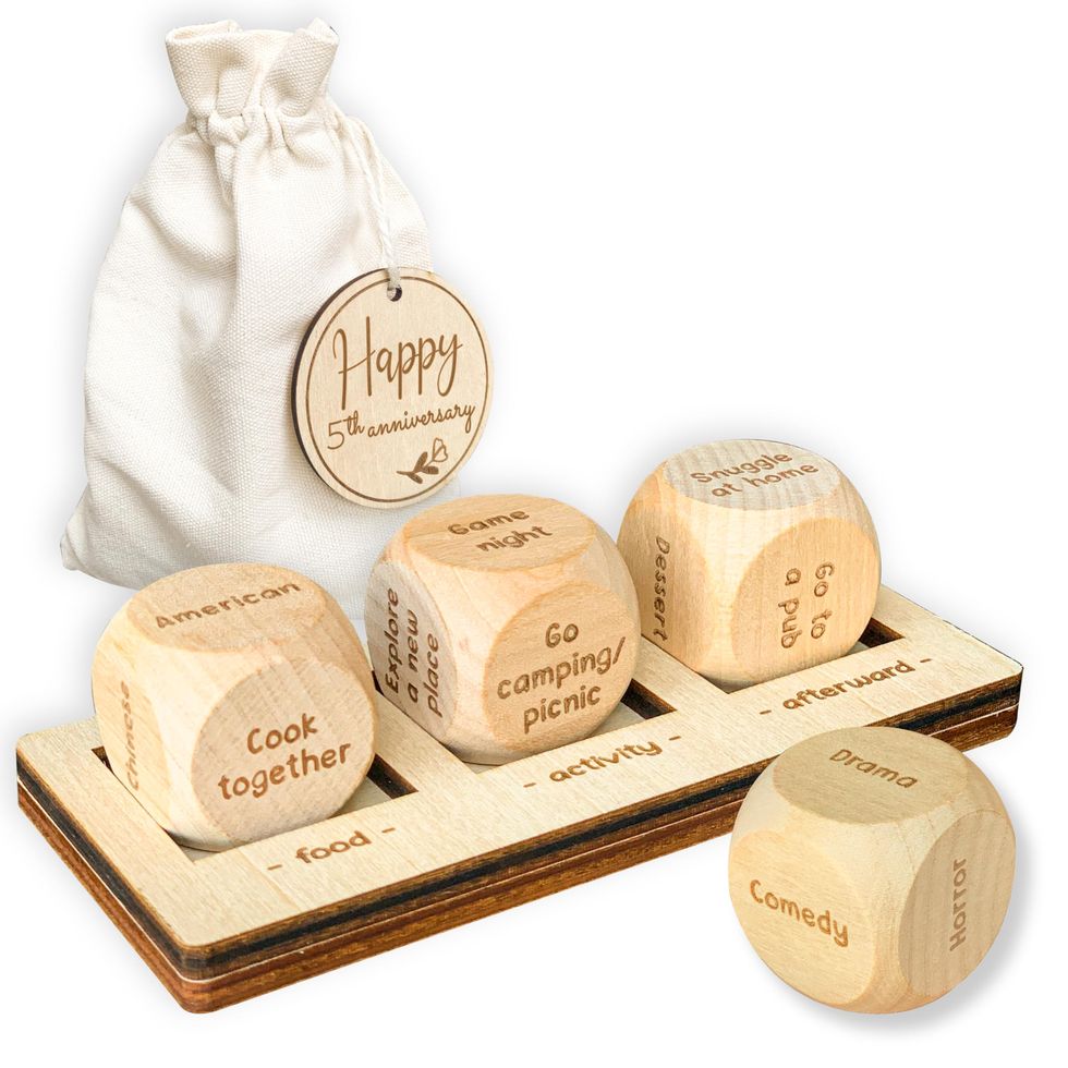 Date Night Wooden Dice 