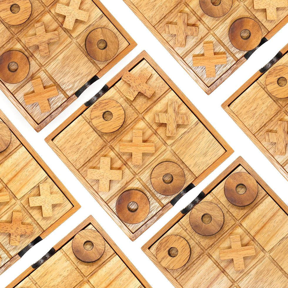 Wooden Tic-Tac-Toe Game 