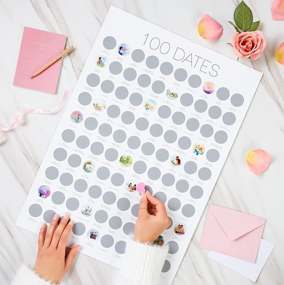 100 Dates Scratch-Off Poster 