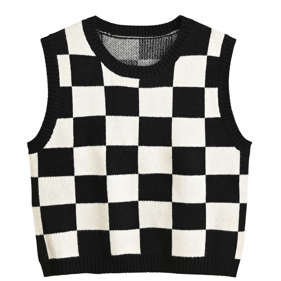 Wednesday Addams Blocked Sweater Vest for Adults