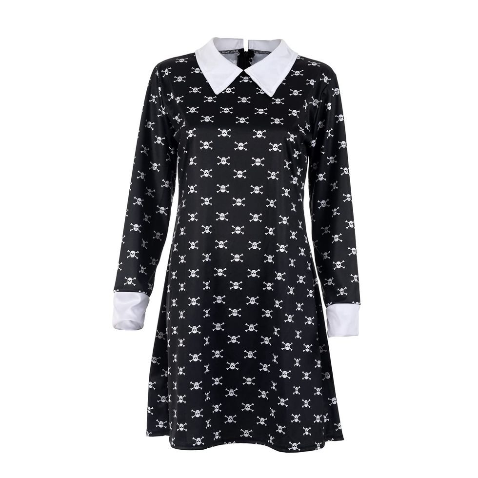 Wednesday Addams Polka Dot Dress for Adults