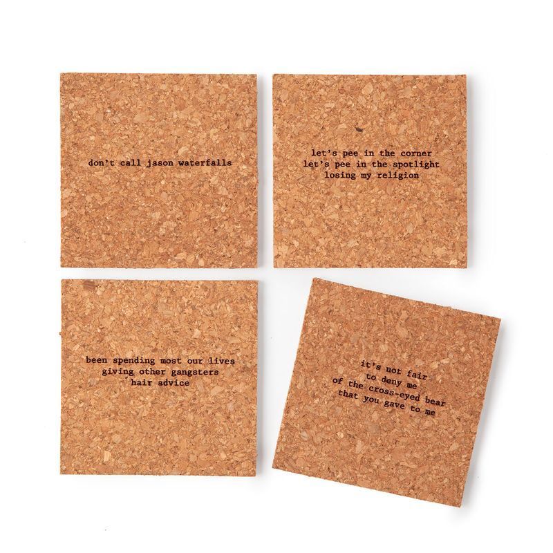 Mistaken Lyrics Coasters