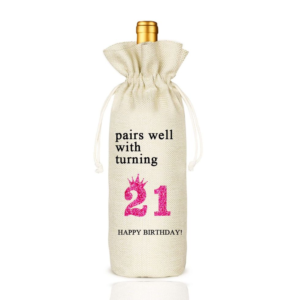 21st Birthday Wine Bag