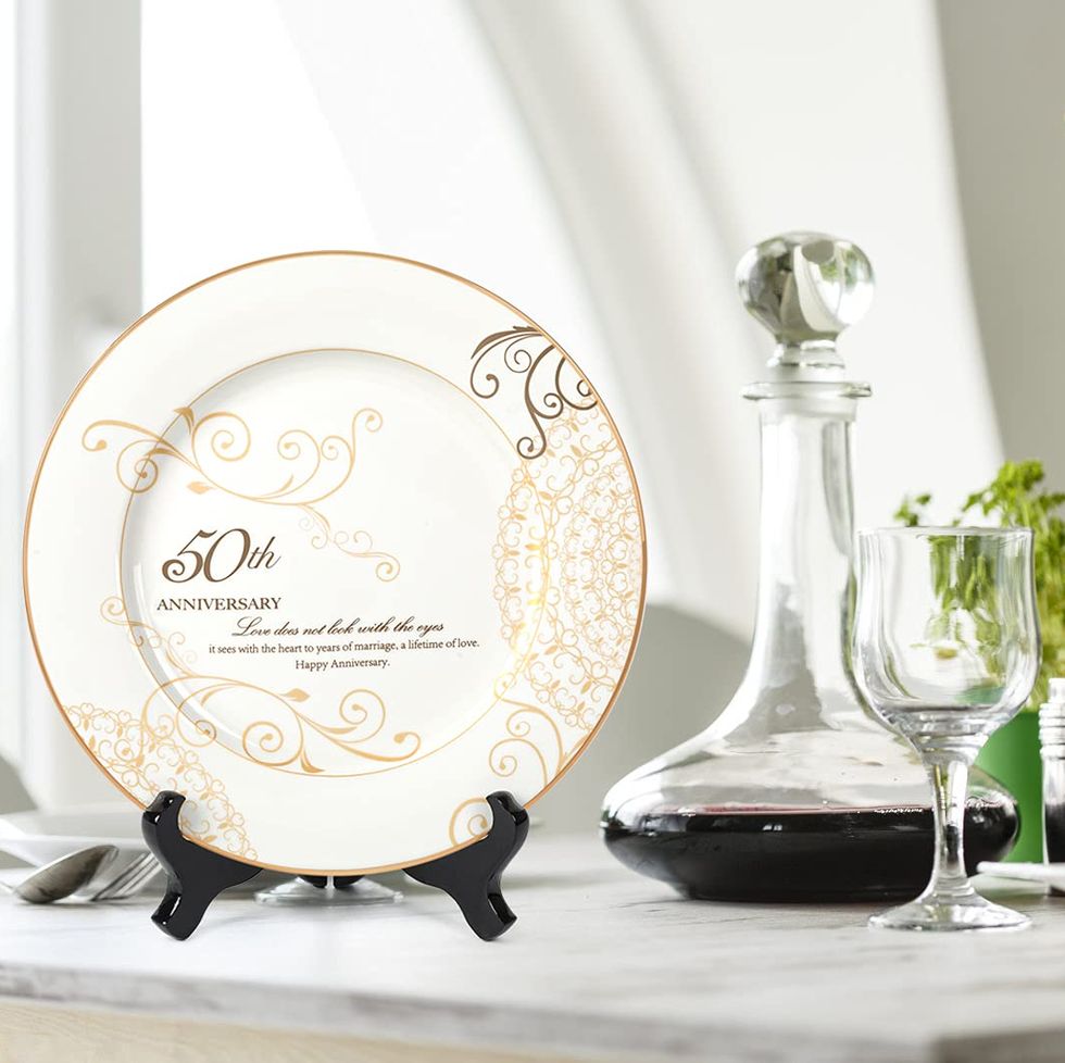 50th Wedding Anniversary Plate