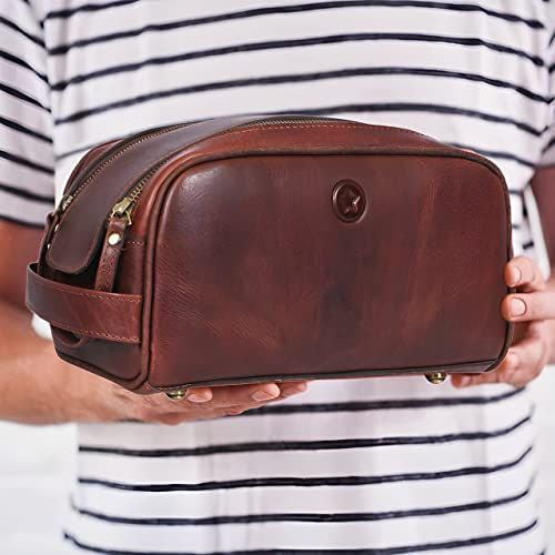 Premium Leather Toiletry Bag