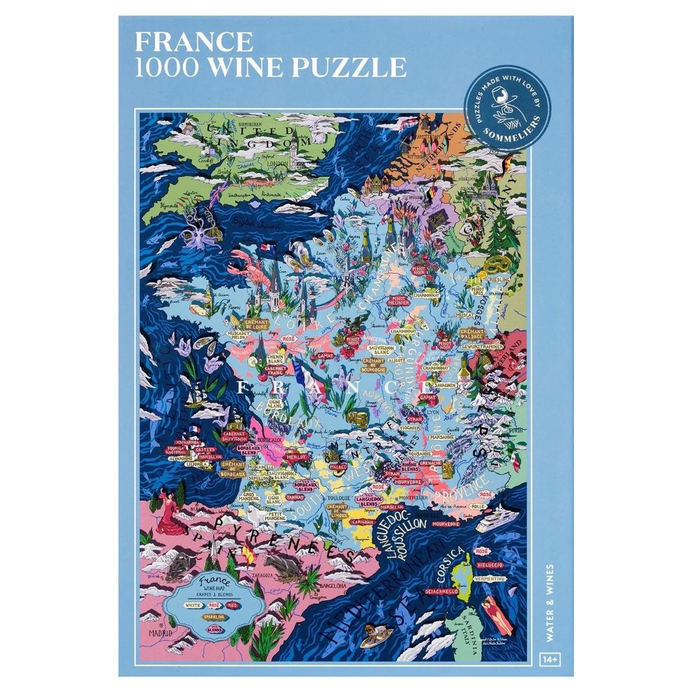 1,000 Piece Puzzle Map of French Wines