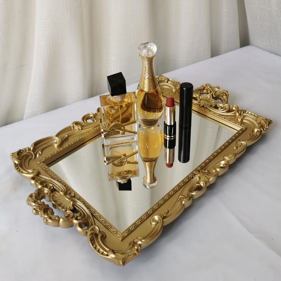 French-Style Decorative Mirror Tray