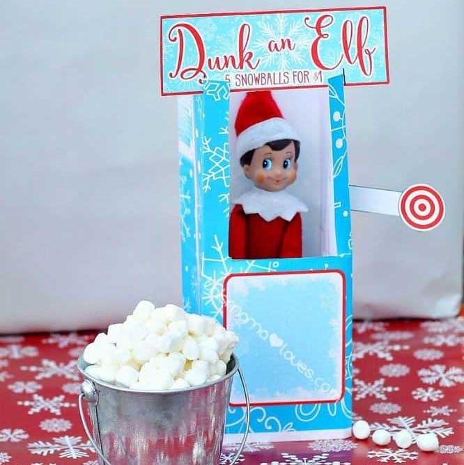 dunk tank in elf on the shelf ideas