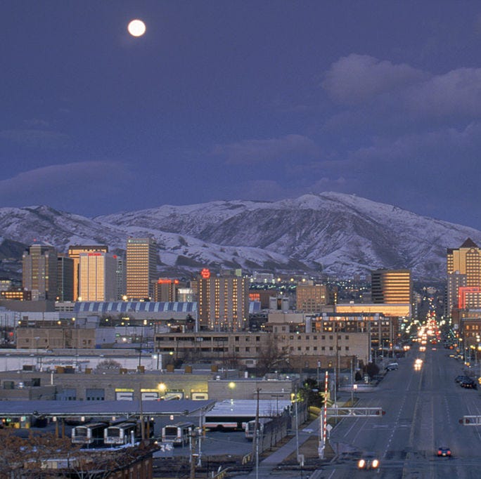 a general view of the salt lake city skyline