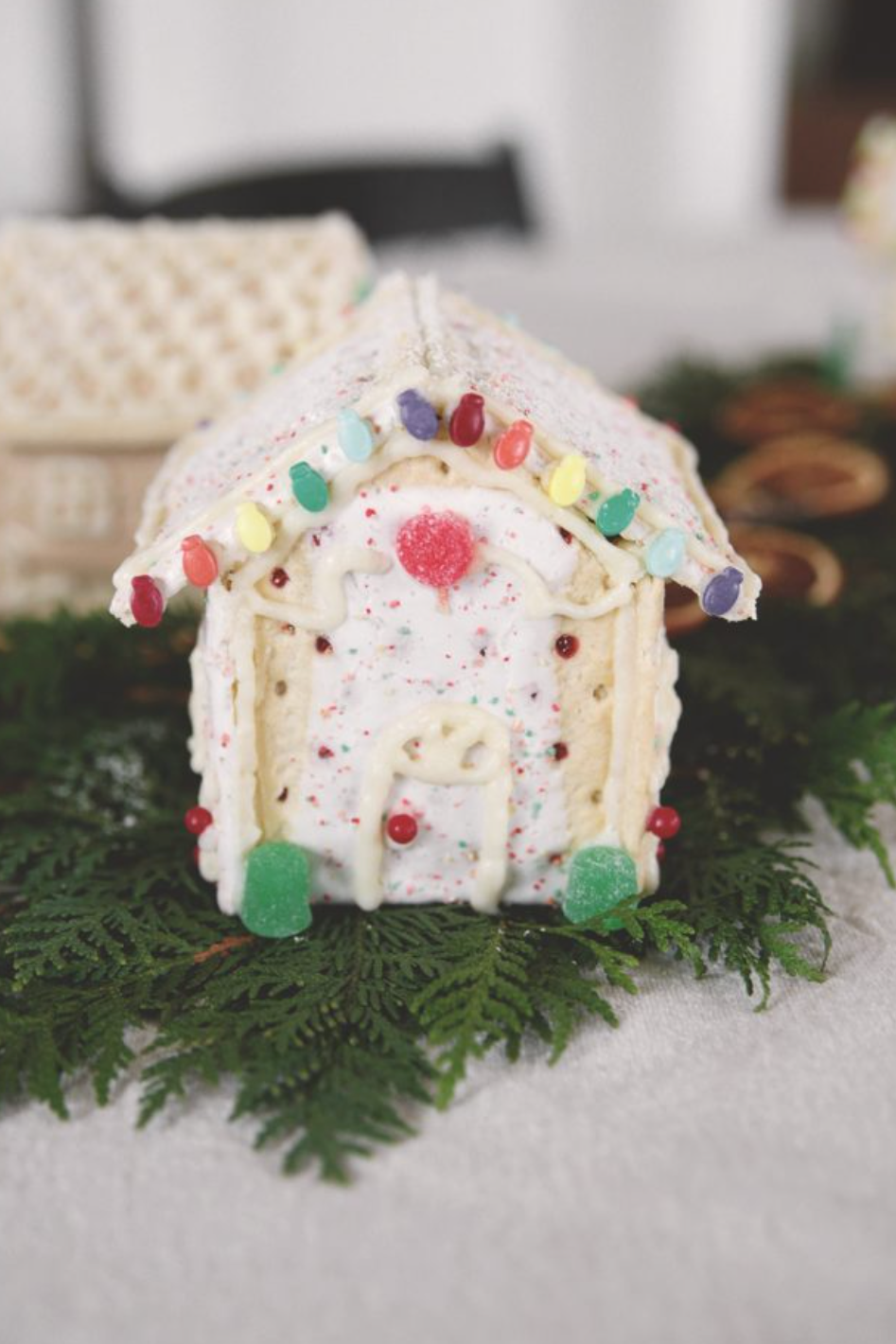 gingerbread house made out of candy and poptarts