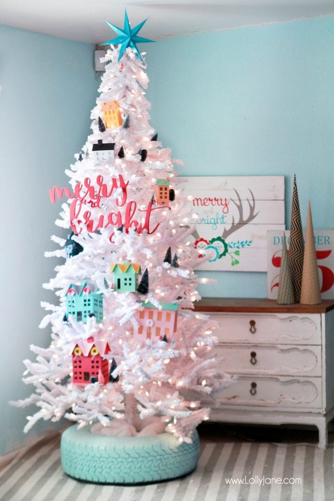 recycled tire christmas tree stand