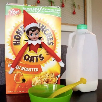 elf on the shelf ideas elf on the shelf pops out of a cereal box