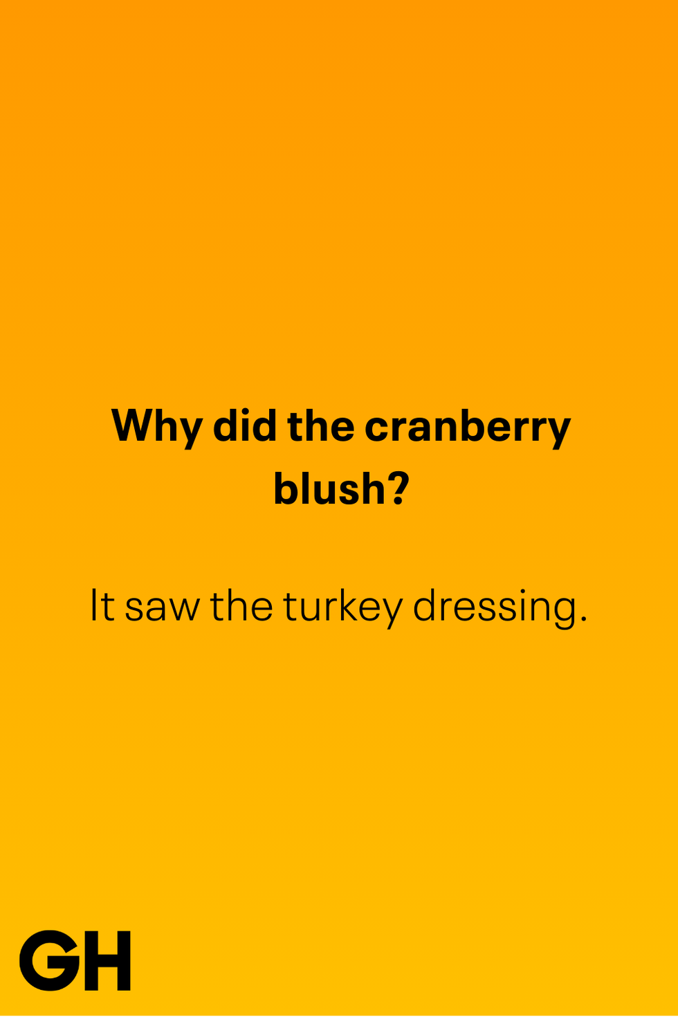 why did the cranberry blush it saw the turkey dressing