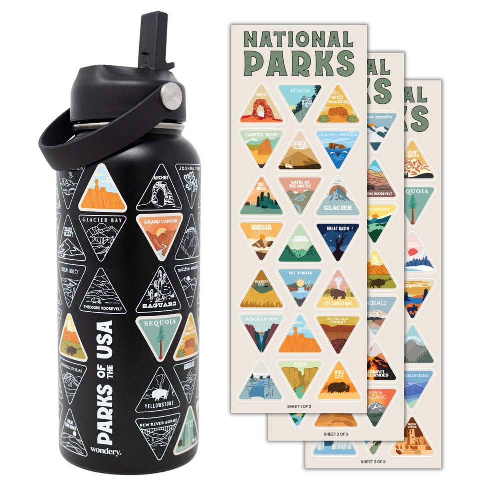 Original National Parks Water Bottle with Stickers