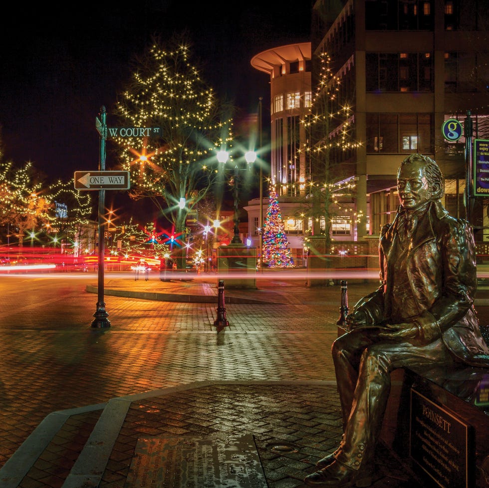 best places to spend christmas, greenville, sc