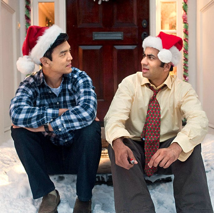 a scene from a very harold and kumar 3d christmas, a good housekeeping pick for best funny christmas movies