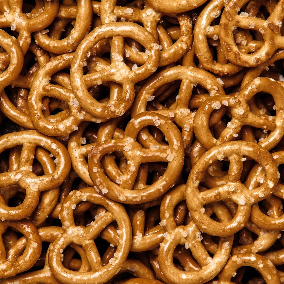 full frame shot of pretzels