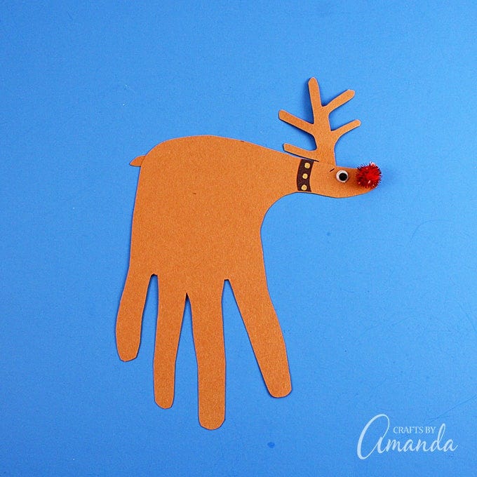 handprint reindeer craft