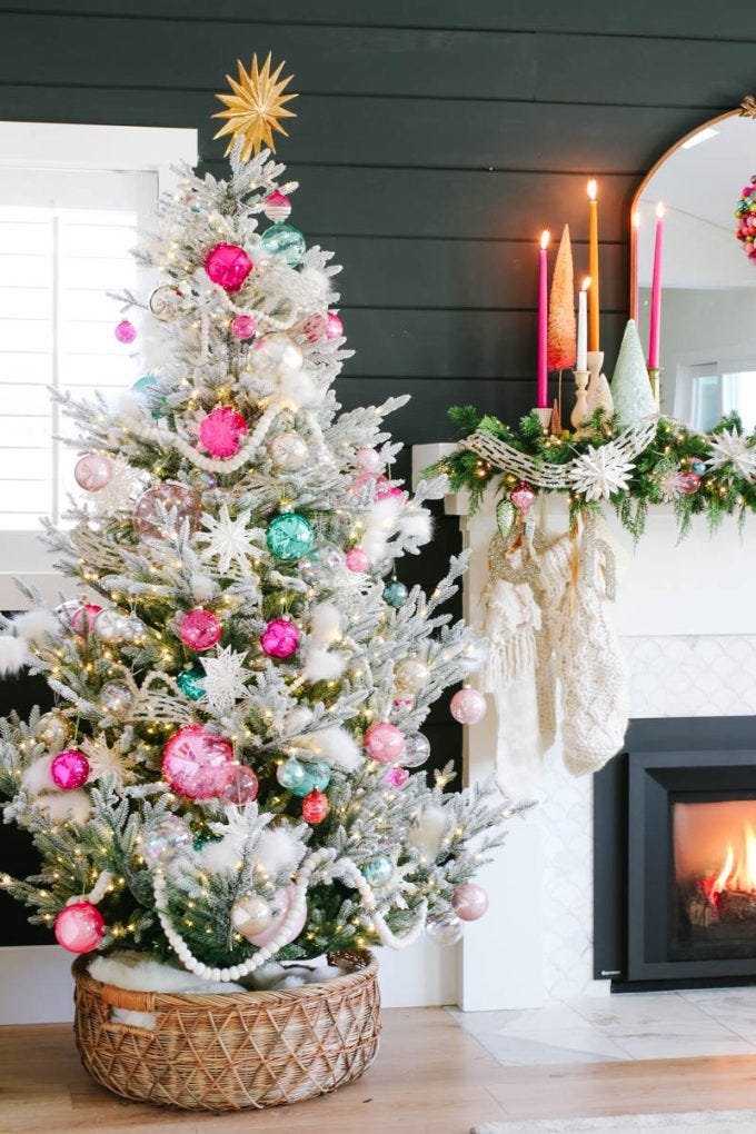 a decorated christmas tree