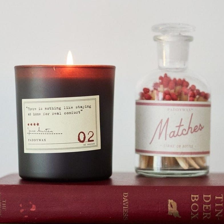 Jane Austen Library Candle