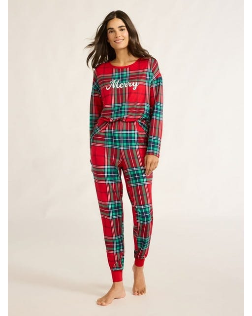 Long-Sleeve Tee and Jogger Pants Pajama Set