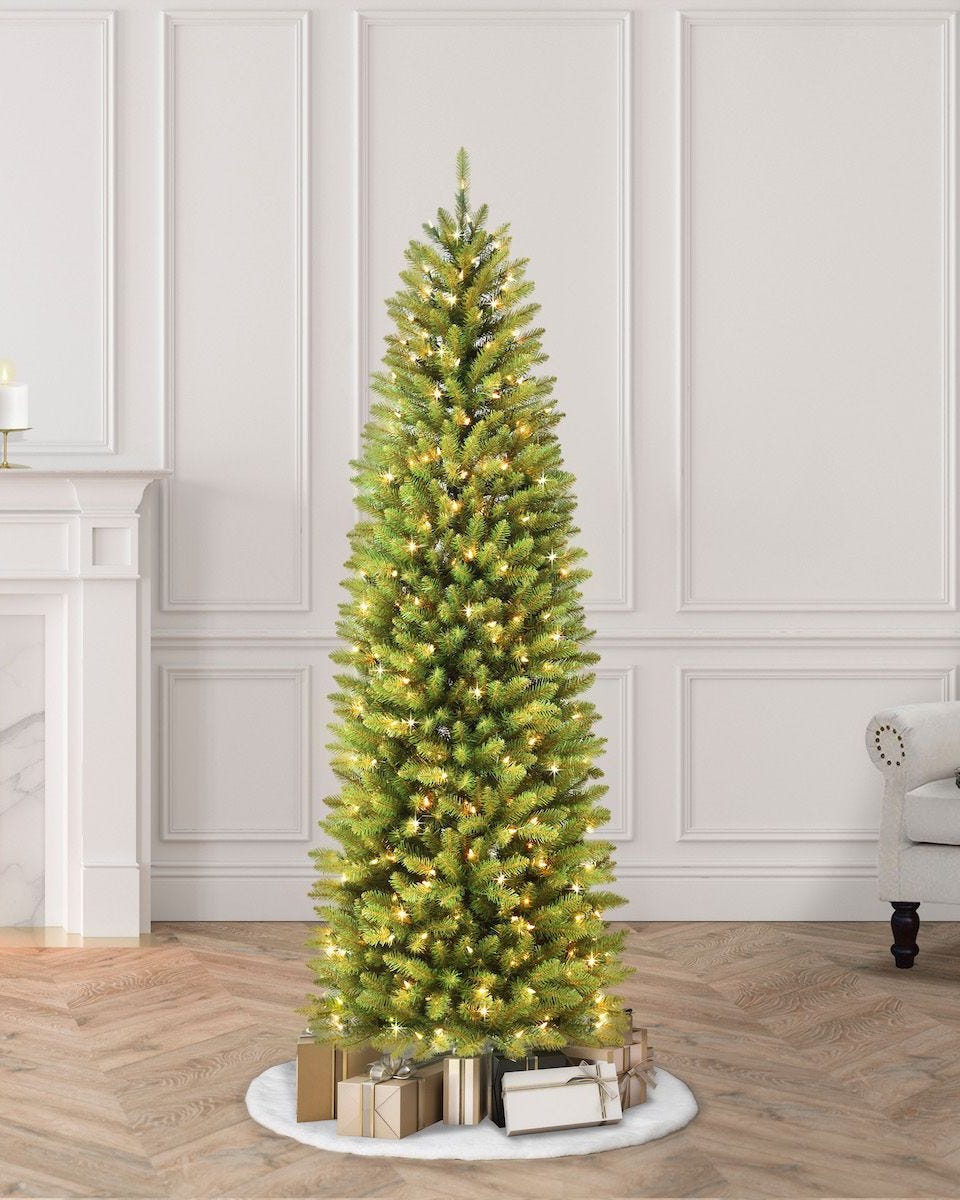 Pre-Lit Pencil Fraser Fir Pencil Tree