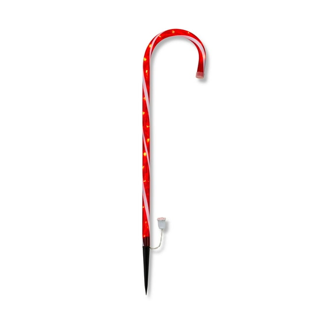 Light-Up LED Candy Cane Yard Stake