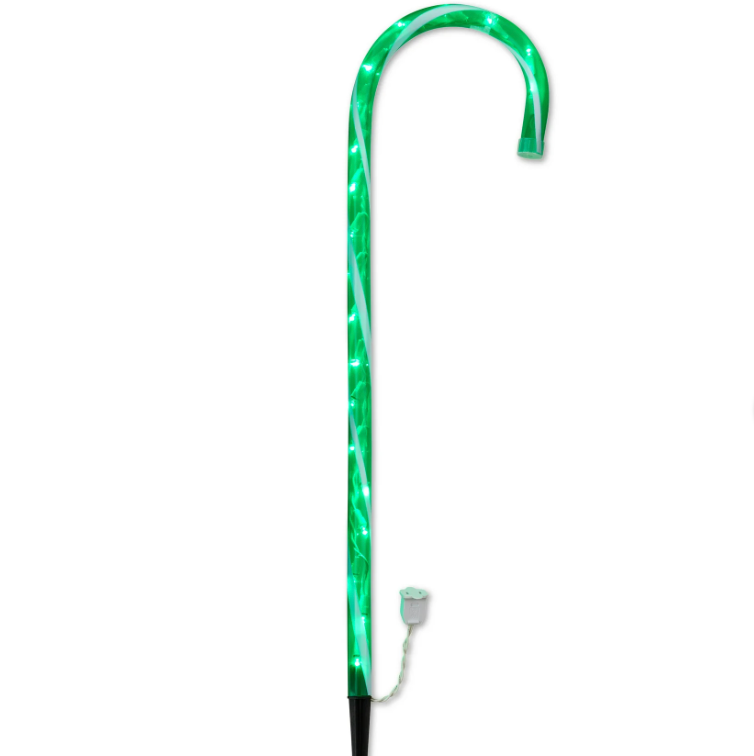 Light-Up LED Candy Cane Yard Stake