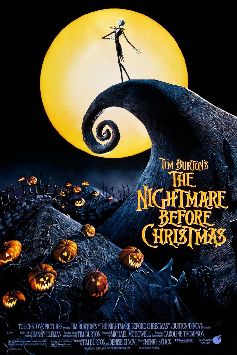 tim burton's the nightmare before christmas movie poster