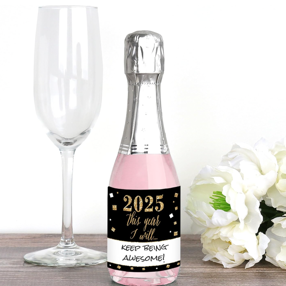 Create Mini Champagne Bottle Labels