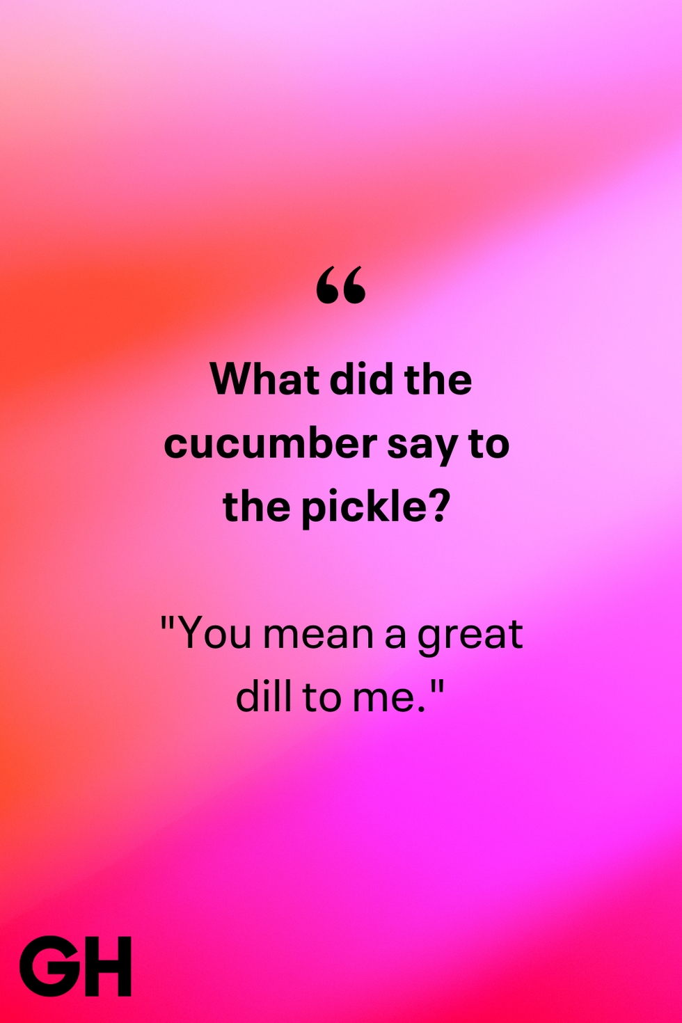 what did the cucumber say to the pickle joke