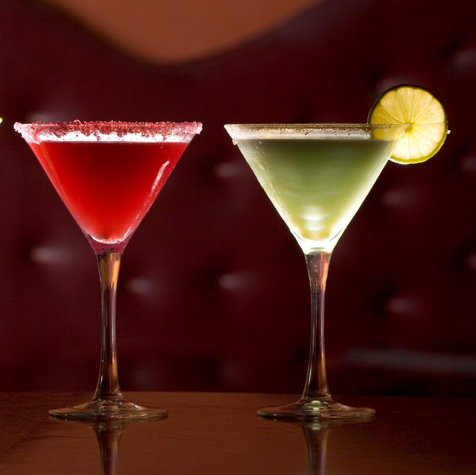 two martinis in a line