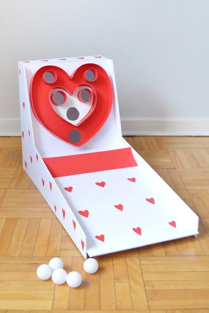 valentine's day games diy skeeball