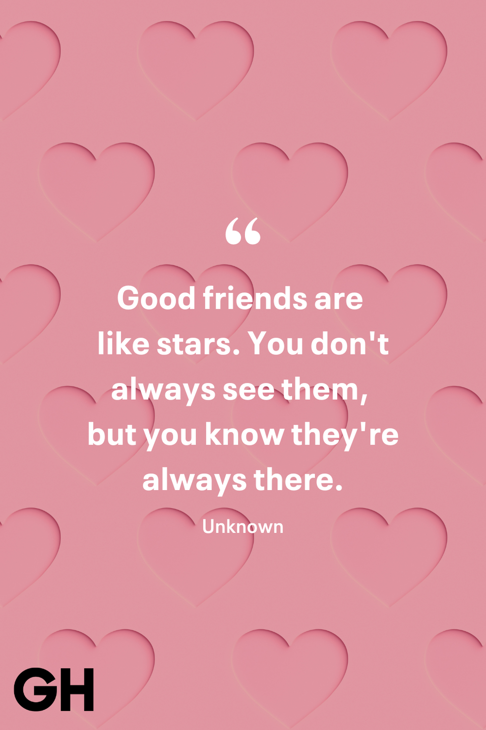 good friends are like stars quote